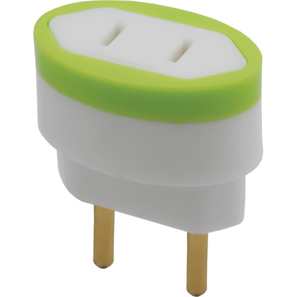 Adaptador Pino Chato 2 Pinos 10a/250v Branco C/12un Dn1549 - PC / 12