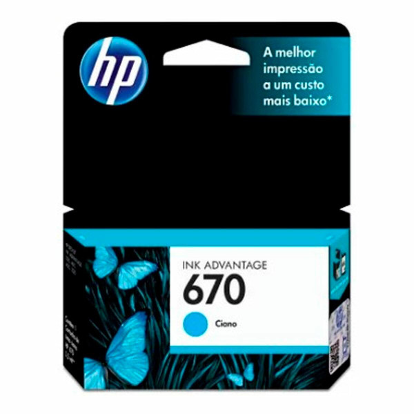 Cartucho De Tinta Hp 670 Ciano Advantage Cz114ab