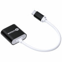 Adaptador Fone De Ouvido P2 3.5mm Duas Vias Para Usb Tipo C Fone + Microfone- Adfmusbtc